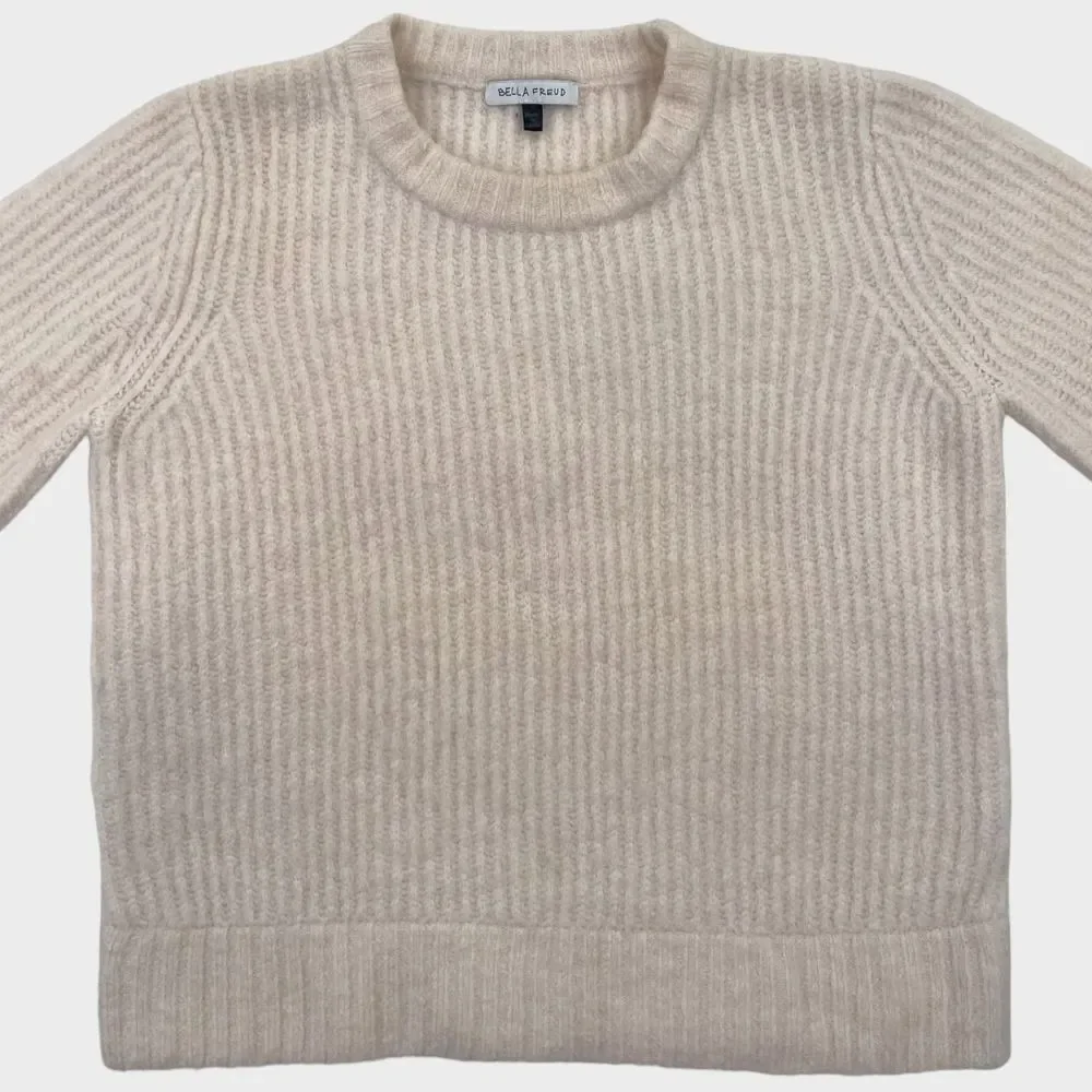 BELLA FREUD Hunky Dory Ribbed Knit Wool Sweater in Ivory Women's Size XS - Picture 5 of 14